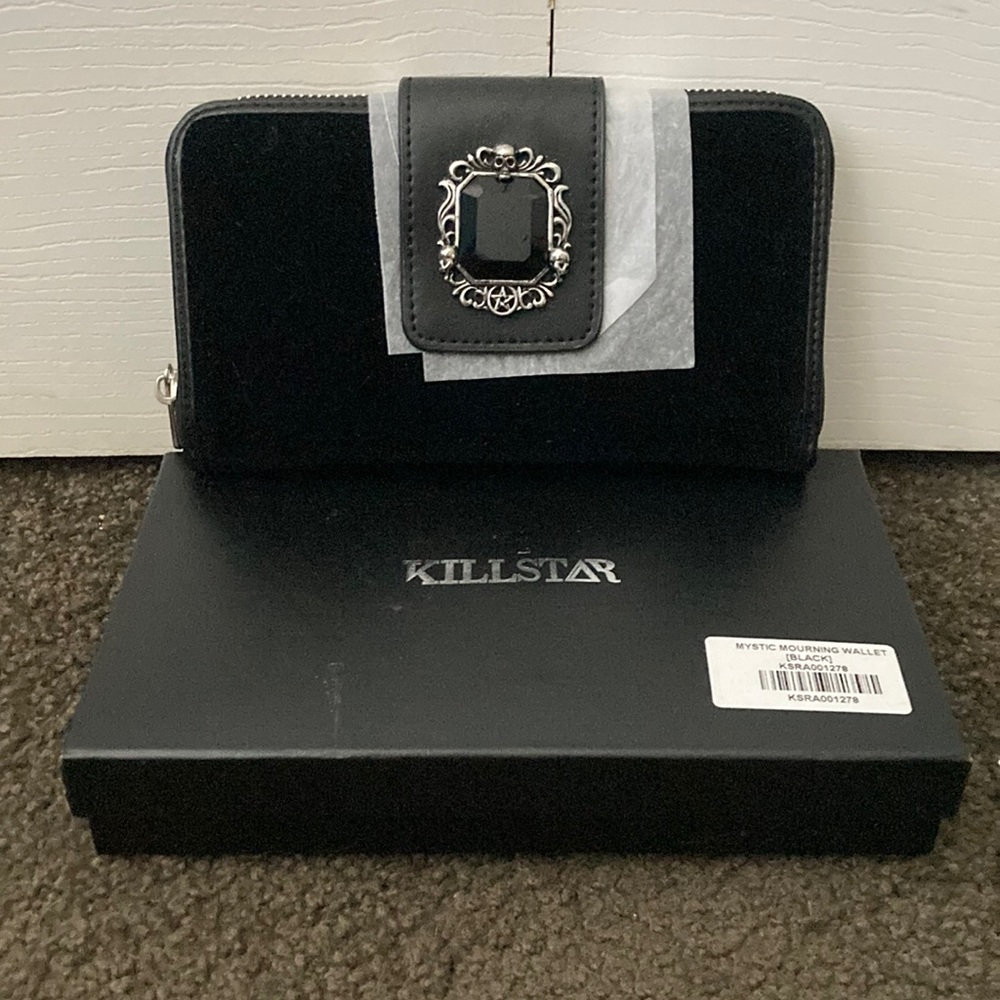Killstar Black Velour Wallet